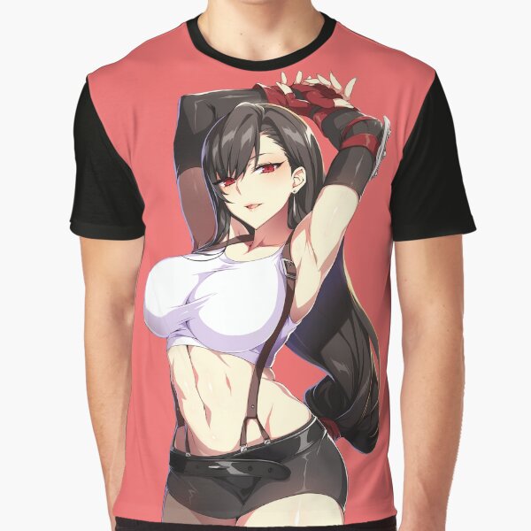 Sexy Tifa Lockhart With Large Breast - Final Fantasy 7 Remake Advent Children, FF7. | Colors Graphic T-Shirt