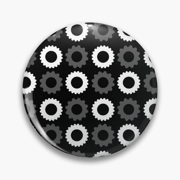 Item preview, White and Gray Gears Pattern on a Black background designed and sold by urbnbodga.