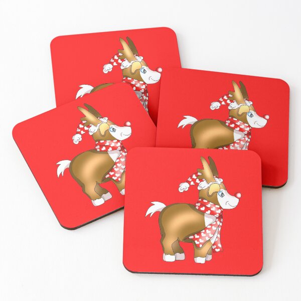 Item preview, cute cartoon rudolph the red nosed reindeer designed and sold by CuisineCat.