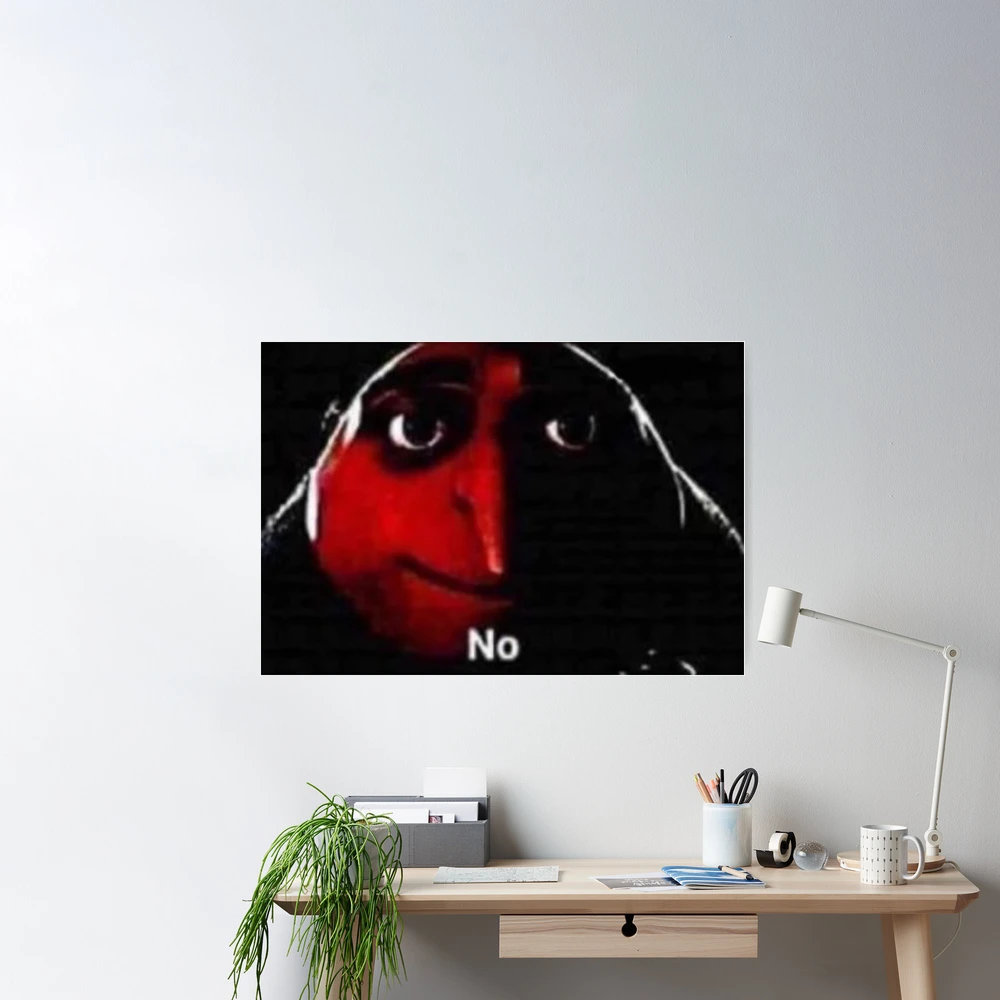 Gru Meme Face Poster for Sale by itsjustpeachy