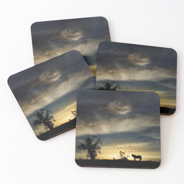 Item preview, Horse Sunrise Birds and Oak Tree designed and sold by Stephanie Laird.