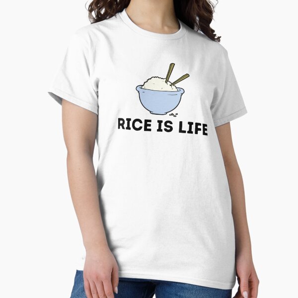 Aperçu de l'œuvre Le riz est la vie, mignon cuiseur de riz cuisine asiatique créée et vendue par ElizabethMayArt.