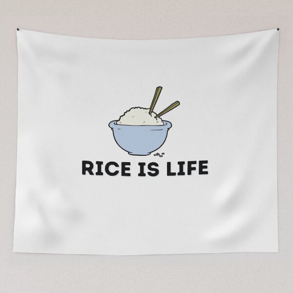 Item preview, Rice is Life, Cute Rice Cooker Asian Food designed and sold by ElizabethMayArt.