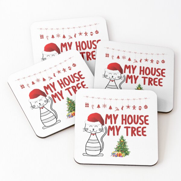 Item preview, Funny Cat My House My Tree Christmas Cat Lovers Gift designed and sold by Rami Khalifah.