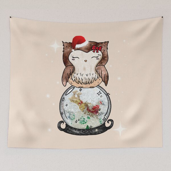 Item preview, Christmas Owl and Crystal Snow Ball Santa Reindeer designed and sold by Jolly-Yosei.
