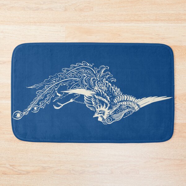 Item preview, Japanese Phoenix on Ivory on Indigo designed and sold by MiakadoArts.