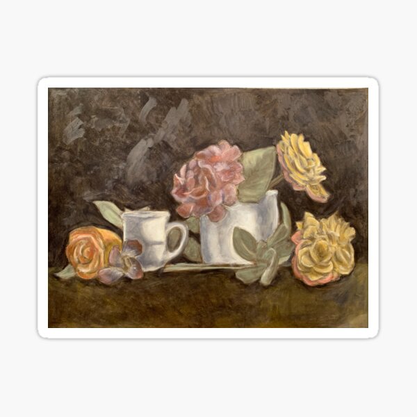 flora in oil Sticker
