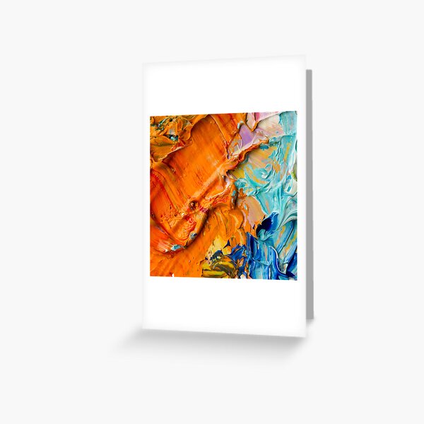 Oil Paintings Tapestries Orange Greeting Card