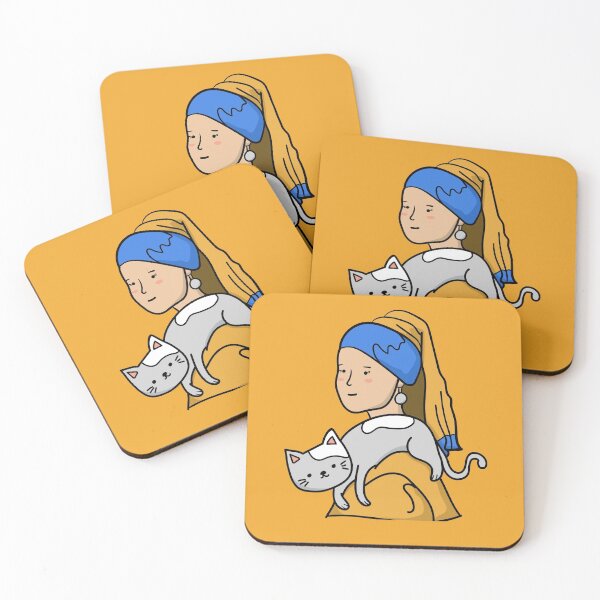 Item preview, Girl with the Pearl Earring Cat designed and sold by cannevas.