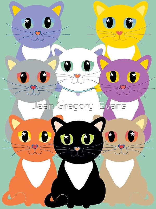 "Only Eight Cats" by Jean Gregory Evans Redbubble
