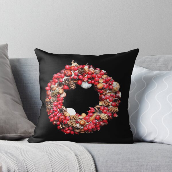 Item preview, Vintage Wreath Red Ornaments designed and sold by CoffeeandHope.