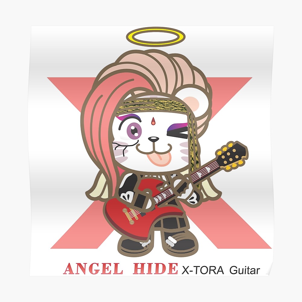 X Tora Hide With Guitar Sticker By Lovely C Art Redbubble
