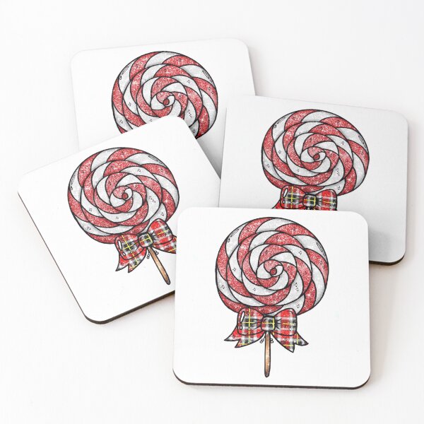 Item preview, Christmas Candy Cane Lollipop Spirale Red White Plaid Kawaii designed and sold by Jolly-Yosei.