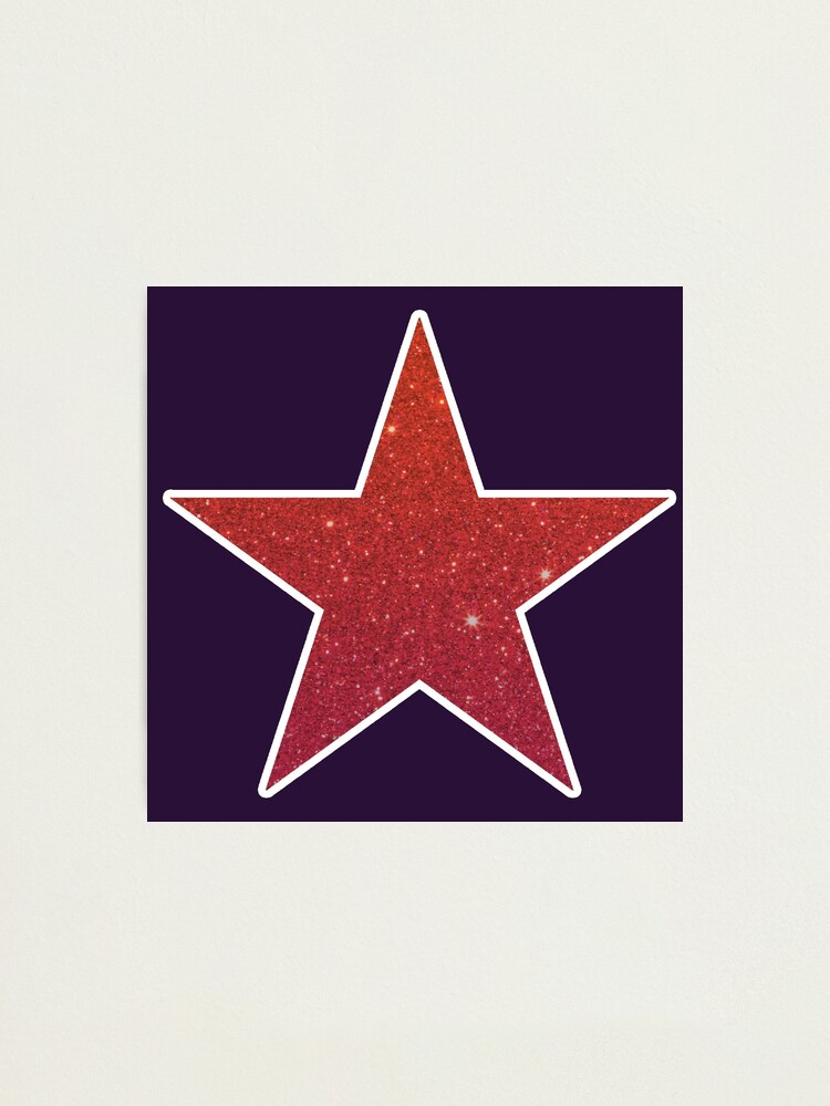 Sparkling Red Star Sticker for Sale by BelindaFuller