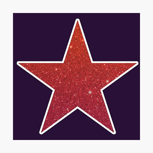 Sparkling Red Star Sticker for Sale by BelindaFuller