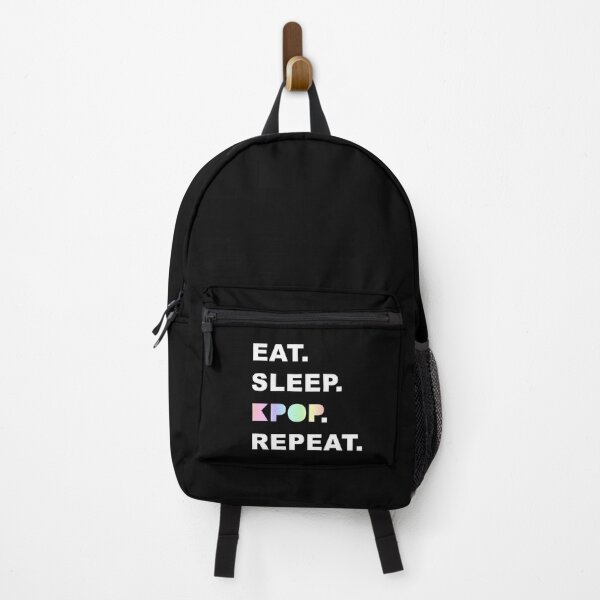 Item preview, Eat Sleep Kpop Repeat (White Text) designed and sold by BetweenTwoPages.