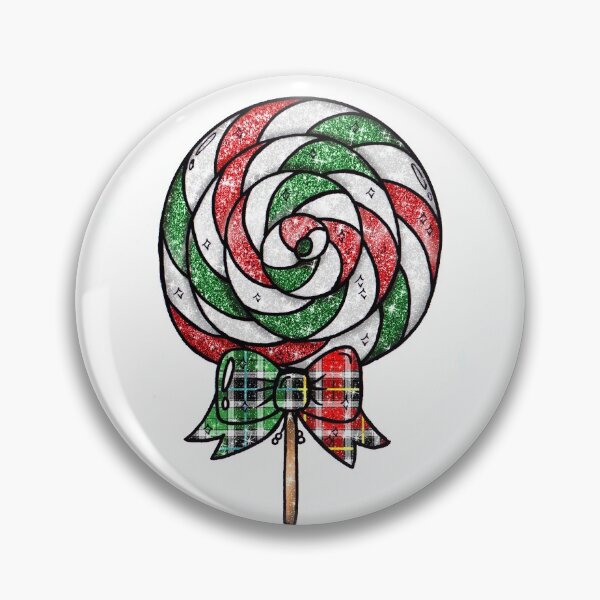 Item preview, Christmas Candy Cane Lollipop Spirale Red Green White Plaid designed and sold by Jolly-Yosei.