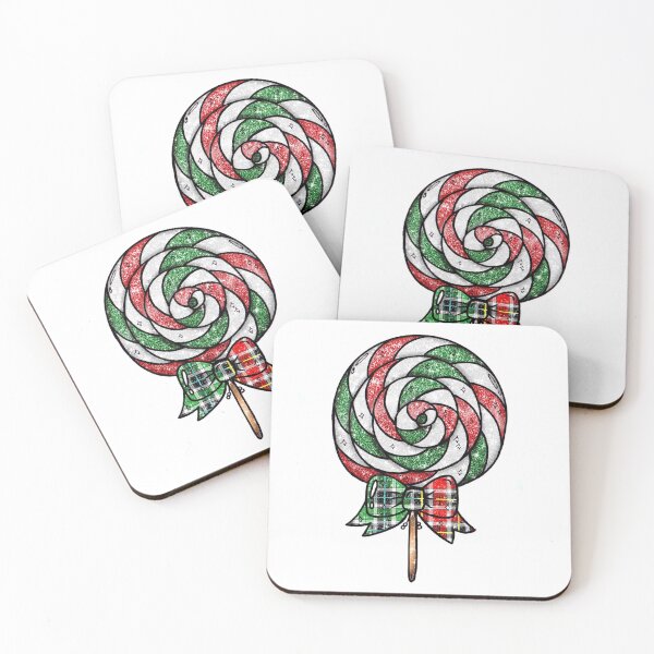 Item preview, Christmas Candy Cane Lollipop Spirale Red Green White Plaid designed and sold by Jolly-Yosei.
