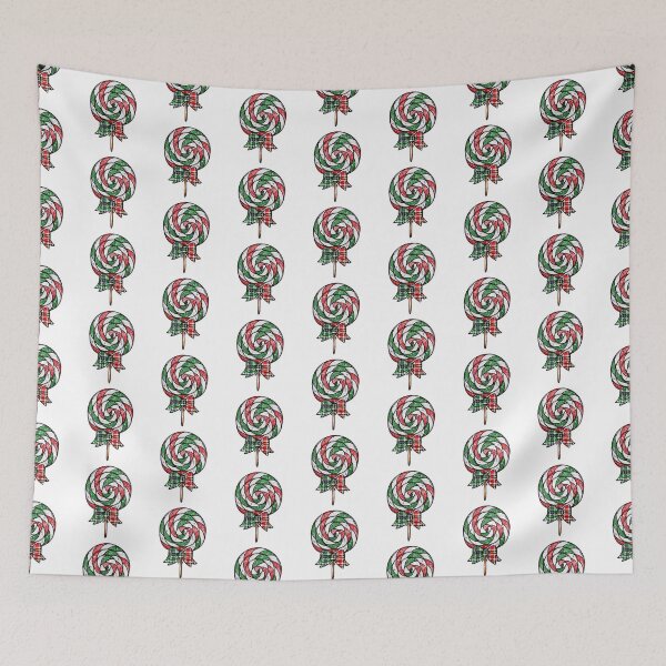 Item preview, Christmas Candy Cane Lollipop Spirale Red Green White Plaid designed and sold by Jolly-Yosei.