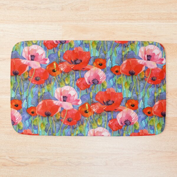 Item preview, Red Poppies Watercolor designed and sold by Lynnea Washburn.