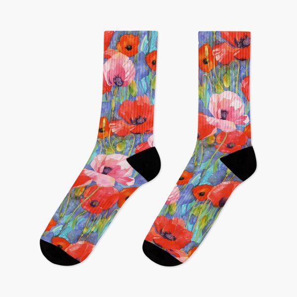 Item preview, Red Poppies Watercolor designed and sold by Lynnea Washburn.