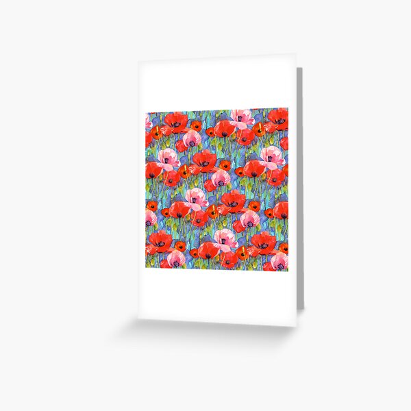 Item preview, Red Poppies Watercolor designed and sold by Lynnea Washburn.