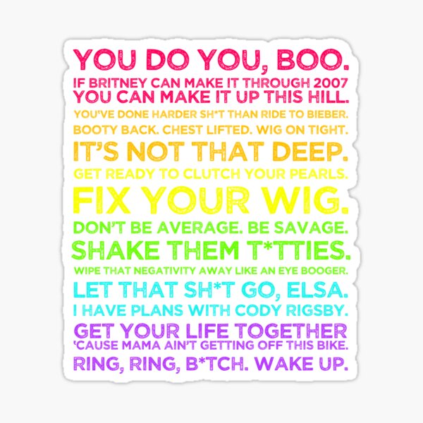 Cody Rigsby Motivational Quotes - Peloton Neon Inspirational Sticker