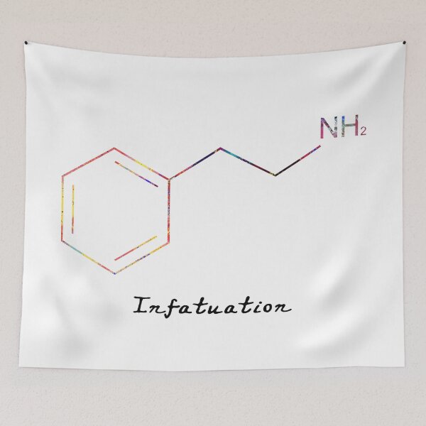 Item preview, Infatuation Molecule Watercolour Quote Art Design designed and sold by vividpixelusa.