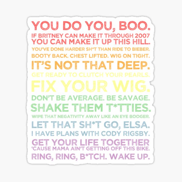 Cody Rigsby Motivational Quotes - Peloton Pastel Inspirational Sticker