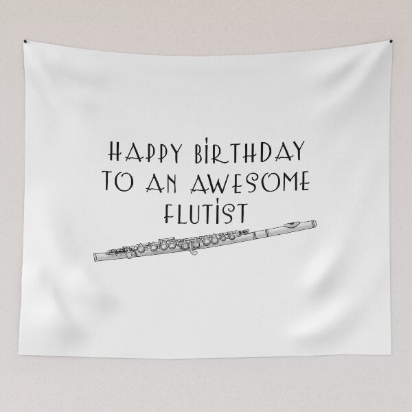 Item preview, Happy Birthday To An Awesome Flutist Flute Player designed and sold by doodlerob.