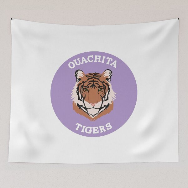 Item preview, Ouachita Tiger Circle Sticker (modified design) designed and sold by Madeline McKay.