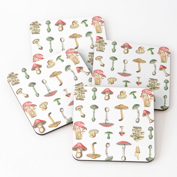 Item preview, Mushrooms christmas pattern designed and sold by enriquepma.