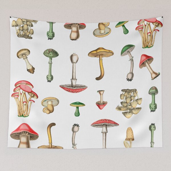Item preview, Mushrooms christmas pattern designed and sold by enriquepma.