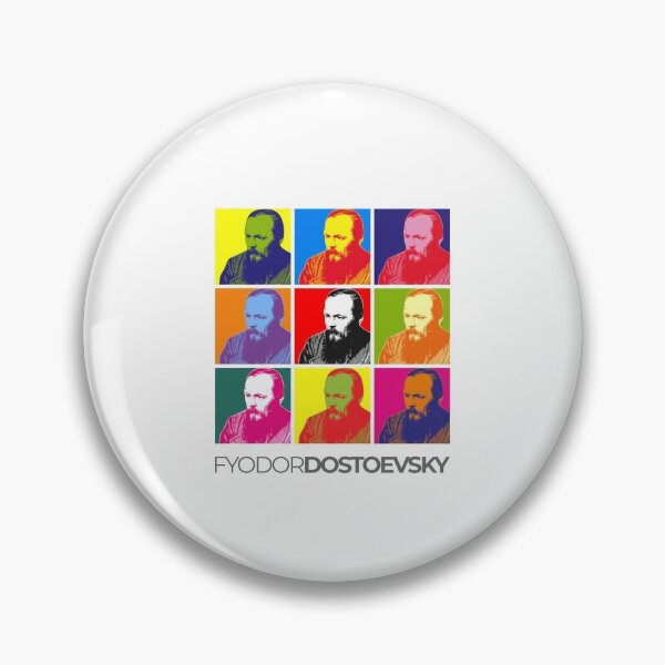 Item preview, Fyodor Dostoevsky pop-art portrait poster designed and sold by CMYKStudio.