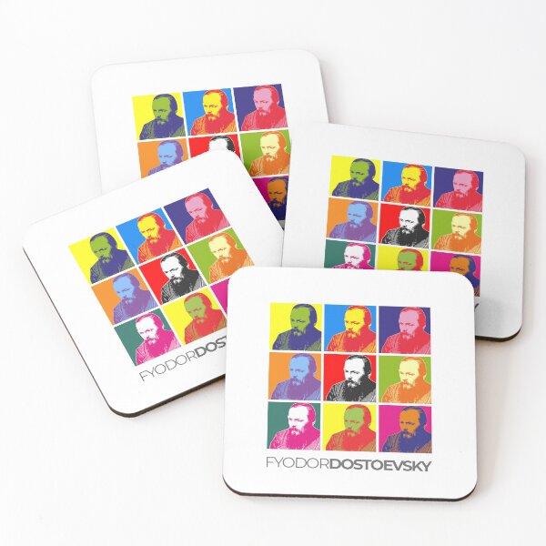 Item preview, Fyodor Dostoevsky pop-art portrait poster designed and sold by CMYKStudio.