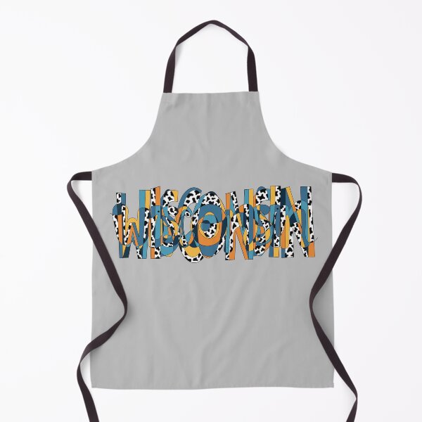 Item preview, Blue, Orange, Yellow, Cowprint Wisconsin Word Doodle designed and sold by klaireep.