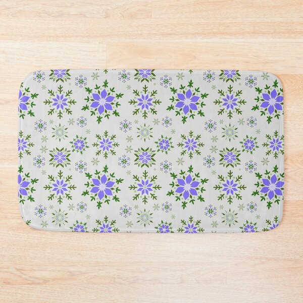 Item preview, Vintage Style Snowflake Pattern in Purple and Green designed and sold by Zurickdesigns.