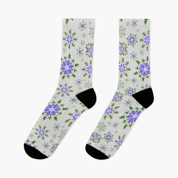 Item preview, Vintage Style Snowflake Pattern in Purple and Green designed and sold by Zurickdesigns.