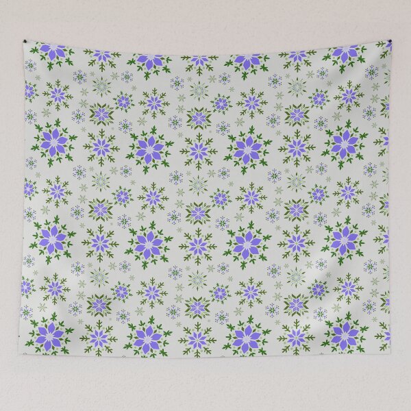 Item preview, Vintage Style Snowflake Pattern in Purple and Green designed and sold by Zurickdesigns.