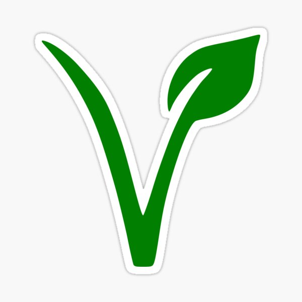 Vegan and Vegetarian Symbol Sticker