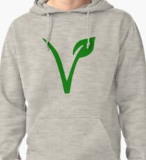 Vegan and Vegetarian Symbol Pullover Hoodie
