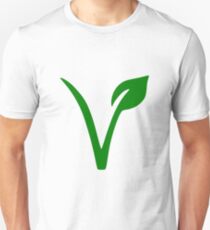 Vegan and Vegetarian Symbol Unisex T-Shirt