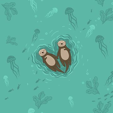 Vorschaubild zum Design Bedeutende Otter - Otter halten Händchen von Printify Zone
