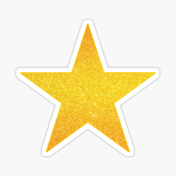 3 COLOR GLITTER STAR STICKERS - SILVER, RED WITH GOLD OUTLINE