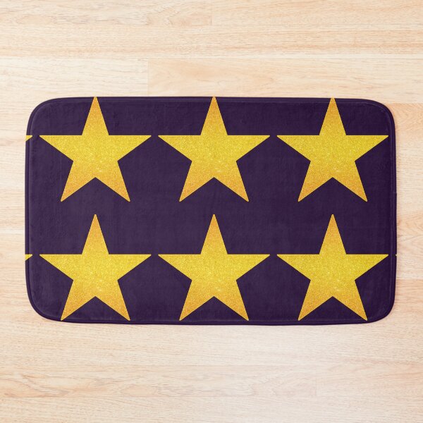 Item preview, Golden Yellow Glitter Star with a Yellow Border on Muted Purple designed and sold by BelindaFuller.