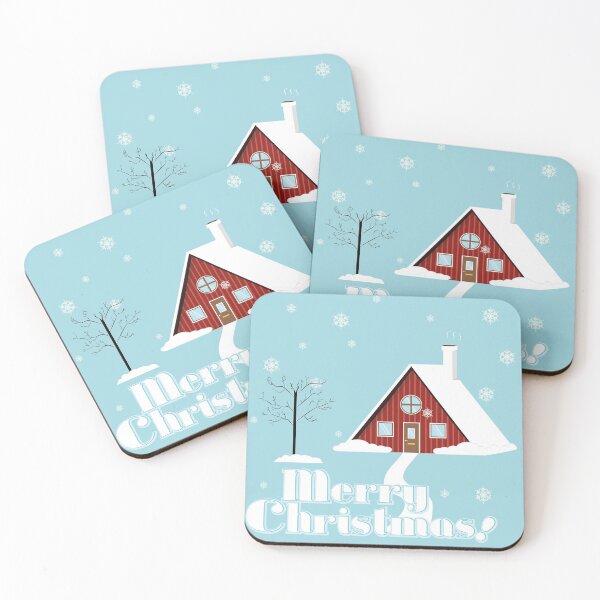 Item preview, Cosy Winter House with Merry Christmas designed and sold by Moyanana.