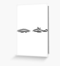 Crocodile lauren water witty Greeting Card