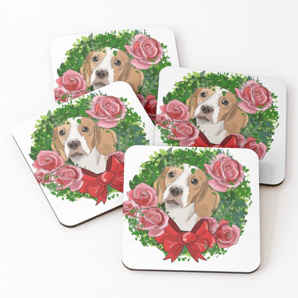 Item preview, Dogs and Roses designed and sold by TheArtsyHippo.