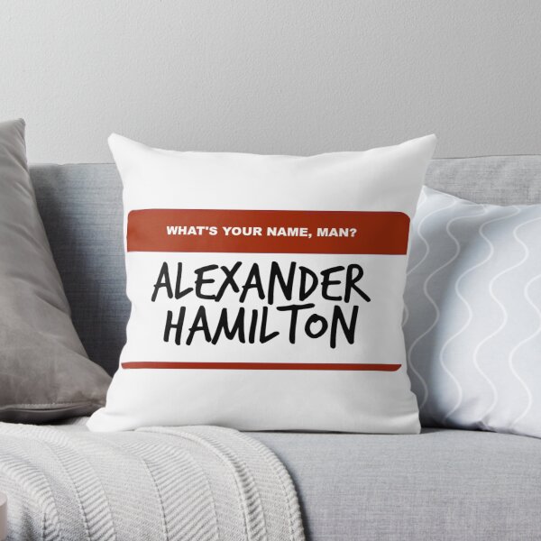 Hamilton Nametag 2 Throw Pillow