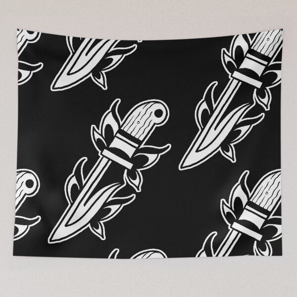 Item preview, Tattoo Inspired Buck Knife and Leaves designed and sold by Greg Donchatz.